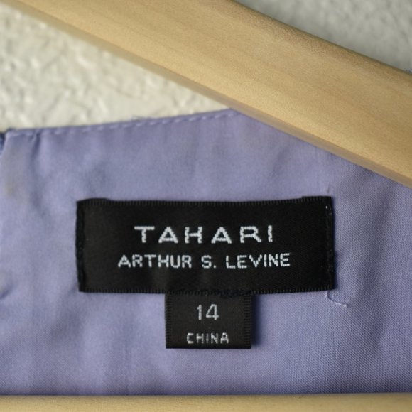 Tahari Purple Black and Blue Work Dress - Picture 3 of 5